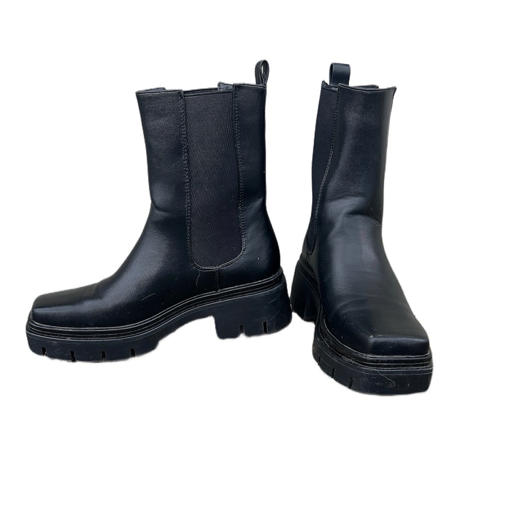 Vivianly Women's Chunky Platform Chelsea Boots